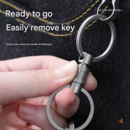 Titanium Alloy Quick Release Keychain 360° Rotatable unboxing Buckle Anti Stripping Dog walking Lightwei Safety With Lock design