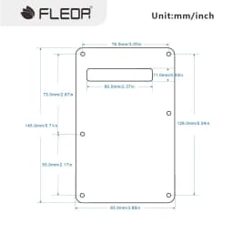 FLEOR Set of Vintage 8 Holes ST Pickguard SSS Guitar Back Plate & Screws for Electric Guitar Parts, 7 Colors Choose