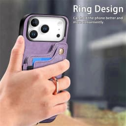 RFID Magnetic Wallet Ring Holder Card Solt Leather Case For iPhone 17 Pro Max 16 15 Plus 14 13 12 11 17Air 16E Bag Stand Cover