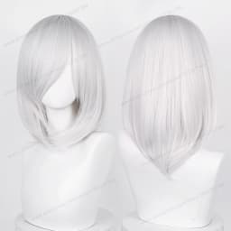Anime 40cm Medium Basic Synthetic Bang Blond Cosplay Wig Black White Red Pink Green Brown Gold Blue Women Heat Resistant Hair