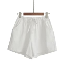 Women's Thin Cotton and Linen Shorts New Summer High Waist Casual Sports Shorts Women Solid Color Pocket Loose Beach Hot Shorts