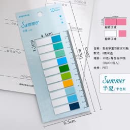 10*20PCS Transparent Index Notes Paper Office School Supplies Stationery Small Rectangu Fluorescent Sticker Strip Sticky
