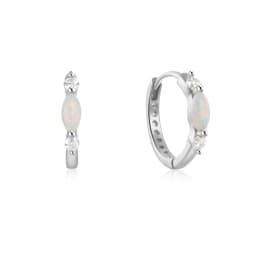 ROXI 925 Sterling Silver White Zircon Opal Earrings For Women Girl Wedding Engagement Jewelry Delicate Ear Buckle jewelry