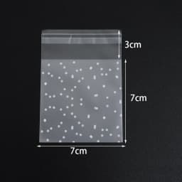 100pcs Plastic Transparent Cellophane Bags White Polka Dot Self Adhesive Packing Bags For Wedding Party Candy Jewelry Gifts Bags