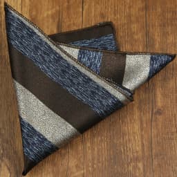 23CM Men Silk Pocket Square Brown Red Striped Handkerchief Business Soft Hanky Wedding Party Suit Accessories Cravat Chest Towel