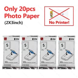 HPRT Portable Photo Printer Pocket 2x3 inch Size Wireless Zink Technology Print 2x3 Sticky-Backed Photos Maker with Papers Case