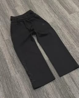 American Retro Double Layer Sweatpants Y2K Pants Mens Womens Solid Color Letter Graphic Embroidered Casual Baggy Sweatpants