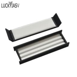 PU Leather Bare Stone Gemstone Jewelry Box Magnet Stone Storage Display Box Gem Display Counter Exhibition Lid V Groove Box