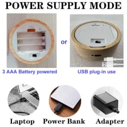 8cm LED Base Light Display Stand for Crystal 3D Photo Glass Art Tumbler RGB Multicolor Lighting Battery Powered or USB Plug in
