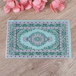 Dollhouse Carpet Turkey Welcome Mat Front Door Woven Rug Floor Carpet Living Room Miniature Accessories For Kids Dolls Coverings