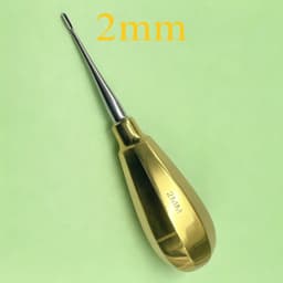 Pet Dental Instruments Feline Canine Dental Elevators with Auxiliary Wing Short Handle Straight Root Elevators Oral Examination