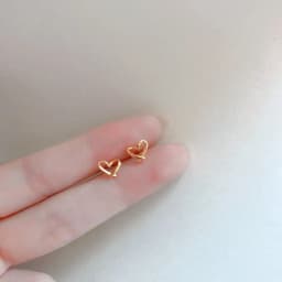 Lovely Small Earrings Piercings Wing Heart Stud Earrings For Women Gold Color 925 Silver Needles Ear Stud Jewelry For Teen Gift