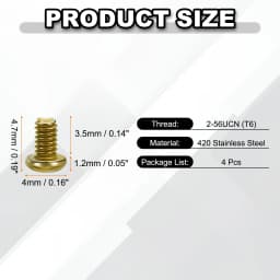 4/10/20pcs Pocket Clip Screws T6 Torx Head 2-56UCN 3.5/4.5/6/7.2mm Thread Length Folding Knife Fasteners for Blade Fixing
