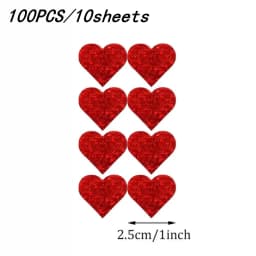 100-500pcs Red Heart Stickers for Valentine's Day 2.5cm Baking Packaging Sticker Envelope Seals Love Decorative Stickers