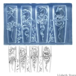 Flexible Silicone Carving Flower Art Mold for Crafting Intricate 3D Floral Designs in DIY Projects