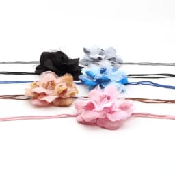 2024 Casual Wild Chiffon Big Flower Lady Thin Belt Sweet Tassel Braid Decoration Elegant Handmade Flower Fine Women Dress Belt