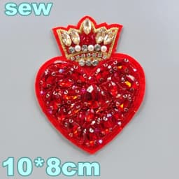 Embroidery Sequined Alphabet Pearl Letter Cross Patch,sequins Heart Beaded Eye Patches Badges Appliques for Clothing WF2210252