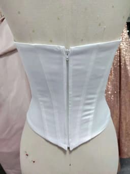 Royal Muse Wedding Corset Grey Blue Color Bridal Shapewear With Bones Dress Bodice V Shape Waist Line Tummy Control Underwear