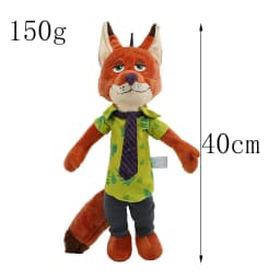 40-50Cm Zoo Character Nick Wilde Judy Hopps Cartoon Cute Toy Doll Model Birthday Christmas Gift for Friends