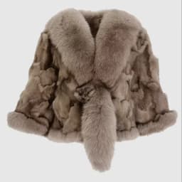 New Real Fox Fur Coat Autumn and Winter Fox Fur Shawls Neckline Jacket Women Natural Fur Vest Shawl Short Trend Lady Fur Poncho