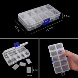 Transparent Plastic Storage Jewelry Box Compartment Adjustable Container For Beads Earring Box For Jewelry Rectangle Box Case
