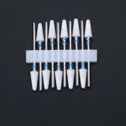 10pcs Ceramic Nail Drill Bits Set Milling Cutter for Electric Manicure Bit Flame Corn Files Pedicure Machine Polish Accesoires