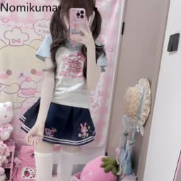 Denim Mini Skirts 2025 Faldas Mujer De Moda Cute A-line Sweet Jupe Summer Chic Saia Cartoon Embroidery Pleated Y2k Skirt Women