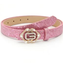 Women's Shiny Rhinestone Belt, Luxurious Crystal G-Type Buckle Belt, Perfect for Dresses and Jeans, Y2K Style Hip Hop Party Belt