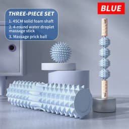 [Three Piece Massage Set] Massage Prick Ball, Massage Roller, Foam Massage Roller Shaft - A Necessary Household Massage Artifact