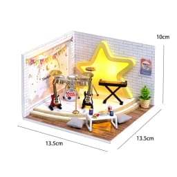 Mini Wooden Doll House DIY Small House Kit 3D Puzzle Making Room Dollhouses Toys Home Bedroom Decorations With Furniture Gifts