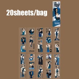 Mr Paper 20Pcs Character Die-Cut Strip Coil Stickers Scrapbooking Journal Photo Frame Decoration Phone Case DIY Collage Material