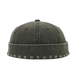 Solid Japanese Korean Style Retro Beanies Men's Women's Washed Cotton Brimless Landlord Docker Cap Street Fashion Unisex