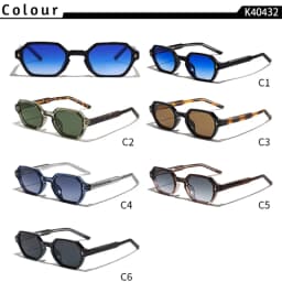 CATERDIDE Punk Polygonal Men Sunglasses Personalized Design Square Frame Sun Glasses for Women Parties Travel Holidays Glasses