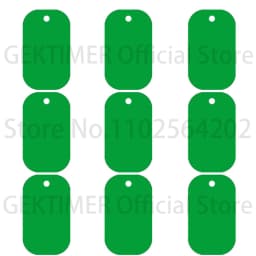 100Pcs Nameplate Laser Engraved Number Pendant for KeyChain Diy Making Aluminum Military Identity Tag Custom Personalized ID