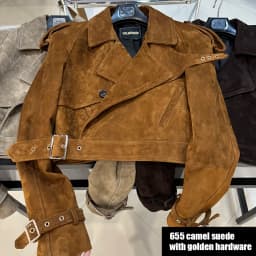 YOLOAgain Women's Real Leather Jacket Sheepskin Coat