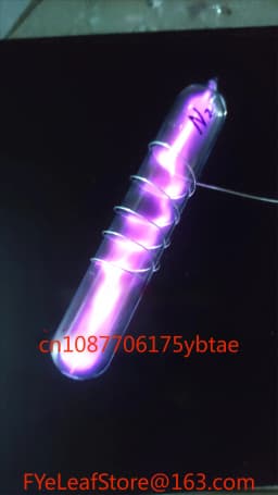 99.999% pure rare luminescent gas element seriesMulti piece sealed glass tube containing
