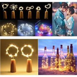 2 Meter 20 Led 1 Meter 10 Led Bottle Fairy String Lights Cork Christmas Wedding Party