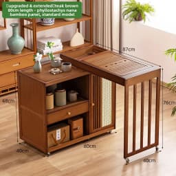2025 Hot Selling Portable Tea Table with Heating Kettle for Home Balcony Tea Ceremony