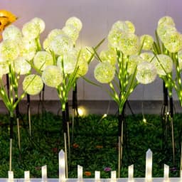 1PC/2PC LED Solar Dandelion Flower Lamp Solar Courtyard Light Waterproof For Courtyard Paths Terraces Garden Decoration