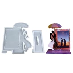 DIY Couple Shaped Epoxy Resin Frame Mold Creative Picture Frame Mould Ideal for Home Decors and Unique Gift Making