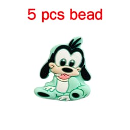 5pcs Silicone Cartoon Beads Pacifier Chain Baby DIY Care Nipple Chain Fittings