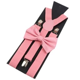 Adjustable Elastic Leather Suspenders Bowtie Set Men Women Baby Blue Braces Straps For Wedding Y-Back Shirt Accessories Gift