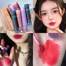 Matte Dark Red Lip Makeup Matte Black Brown Black Blue Gothic Velvet Lip Gloss Waterproof Moisturize Non-stick Cup Lipstick Tint