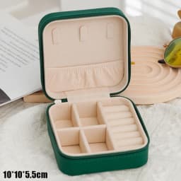 1pc Simple Portable Travel Jewelry Storage Box For Bracelets Earrings, Rings And Studs