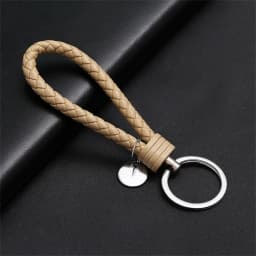 PU Leather Braided Woven Rope Wristlet Keychain Strap For Men Women Quality DIY Key Chains Bag Car Key Ring Jewelry Accessories