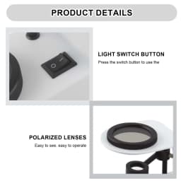 Desktop Polariscope for Gemstones & Crystals | Cold Light Source Refract Analyzer | Professional Mineral ID Tool