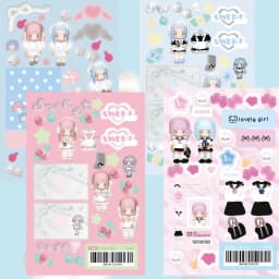 SKYSONIC BOBO Coraltree Sticker Sweet Angel Modeling Materials Idol Stationery Postcards Cute Korean Decorative Sticker Suppli