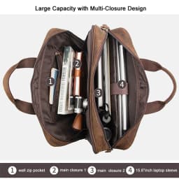 High Quality Genuine Leather Men Briefcase Business Bag Crazy Horse Leather Large 17'inch Laptop Bag Male Portfolio Office Case