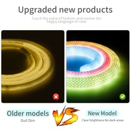 DC5V WS2811 WS2812B Round Reticulate Pattern Neon LED Strip 50Leds/m 360 Degree Smart RGBIC Flexible Silicon Light Tape IP67