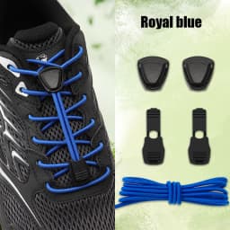Triangle Lock No-Tie Shoelaces, Elastic Lazy Laces Buckle Set, Durable Replacement Strings for Sneakers & Outdoor Shoes 1 Pair